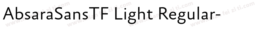 AbsaraSansTF Light Regular字体转换